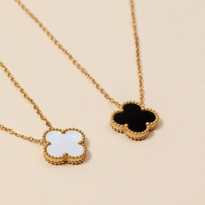 Floral Charm 18K Gold Dip Stainless Steel Necklace