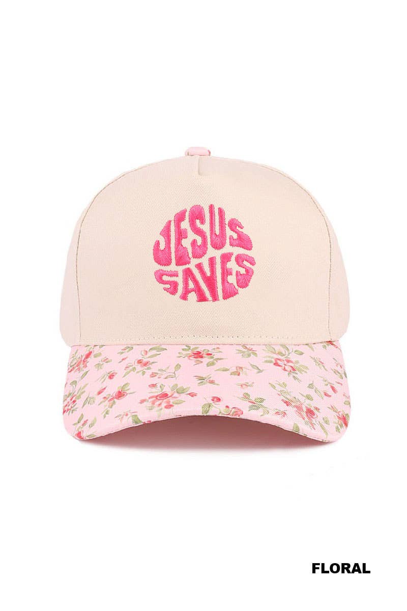 ,.._ Jesus Saves Two Tone Canvas Hat
