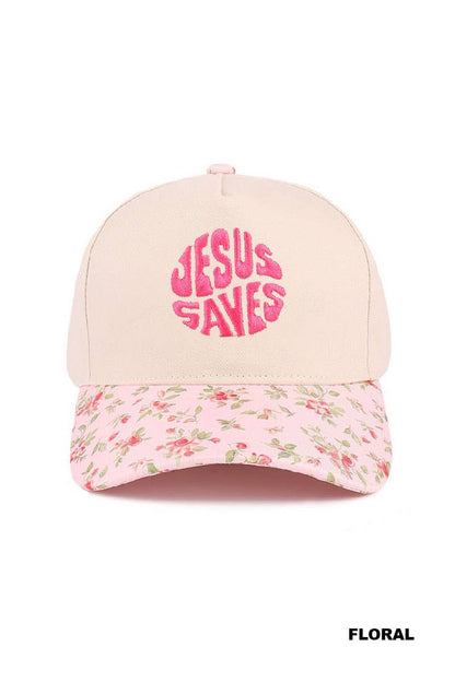 ,.._ Jesus Saves Two Tone Canvas Hat