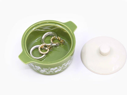Pyrex-Inspired Spring Blossom Casserole Ceramic Trinket Box