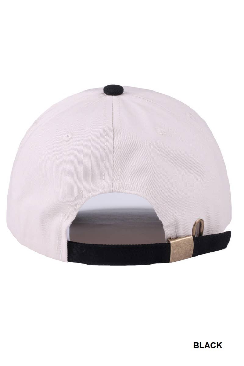 `.Two Tone Canvas Baseball Cap