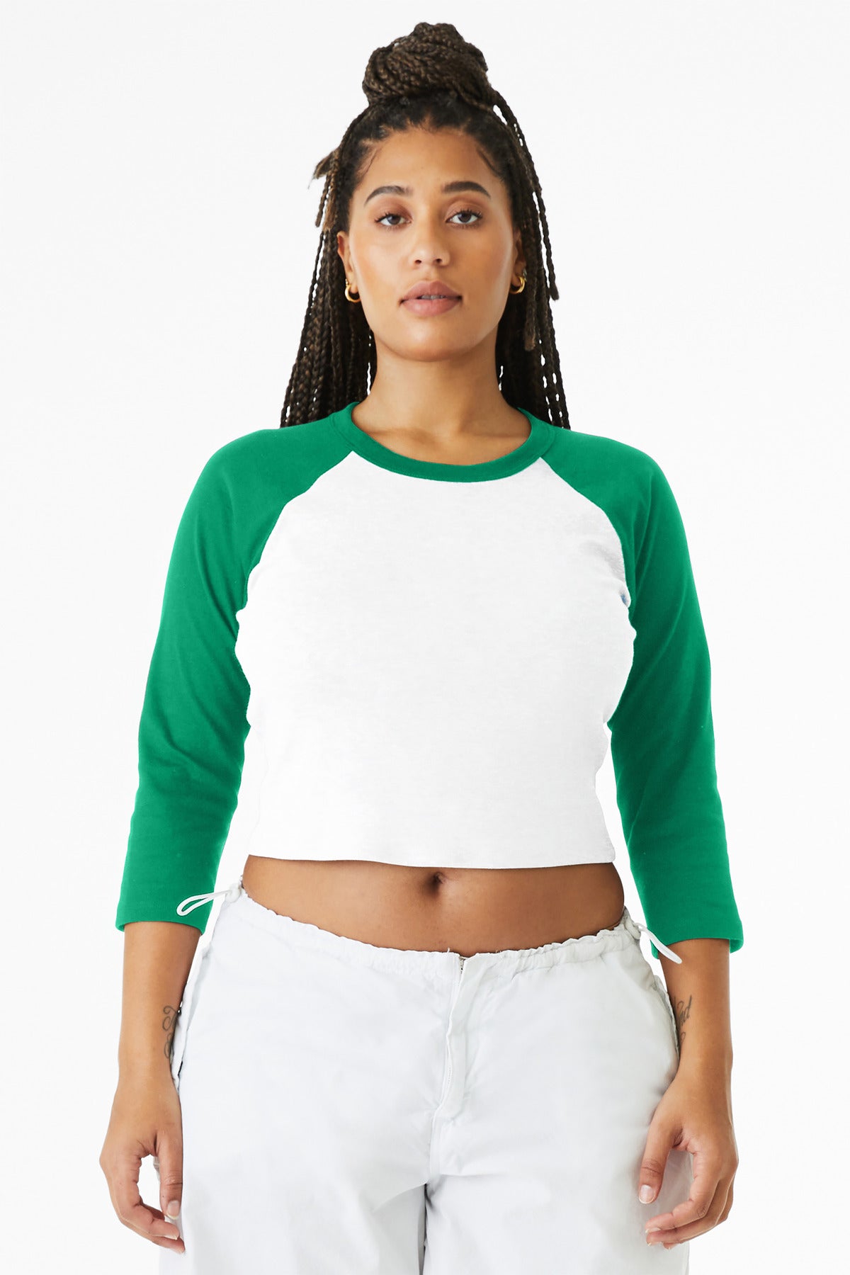 BELLA+CANVASÂ® Women's Micro Rib 3/4 Raglan Baby Tee BC1200