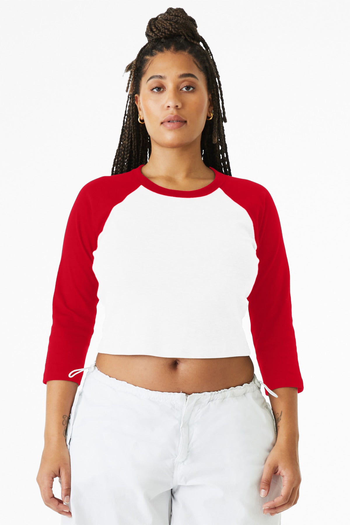 BELLA+CANVASÂ® Women's Micro Rib 3/4 Raglan Baby Tee BC1200