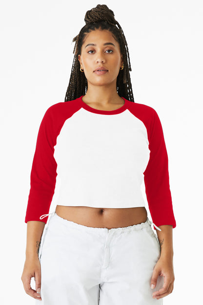 BELLA+CANVASÂ® Women's Micro Rib 3/4 Raglan Baby Tee BC1200