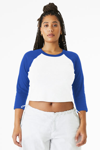 BELLA+CANVASÂ® Women's Micro Rib 3/4 Raglan Baby Tee BC1200
