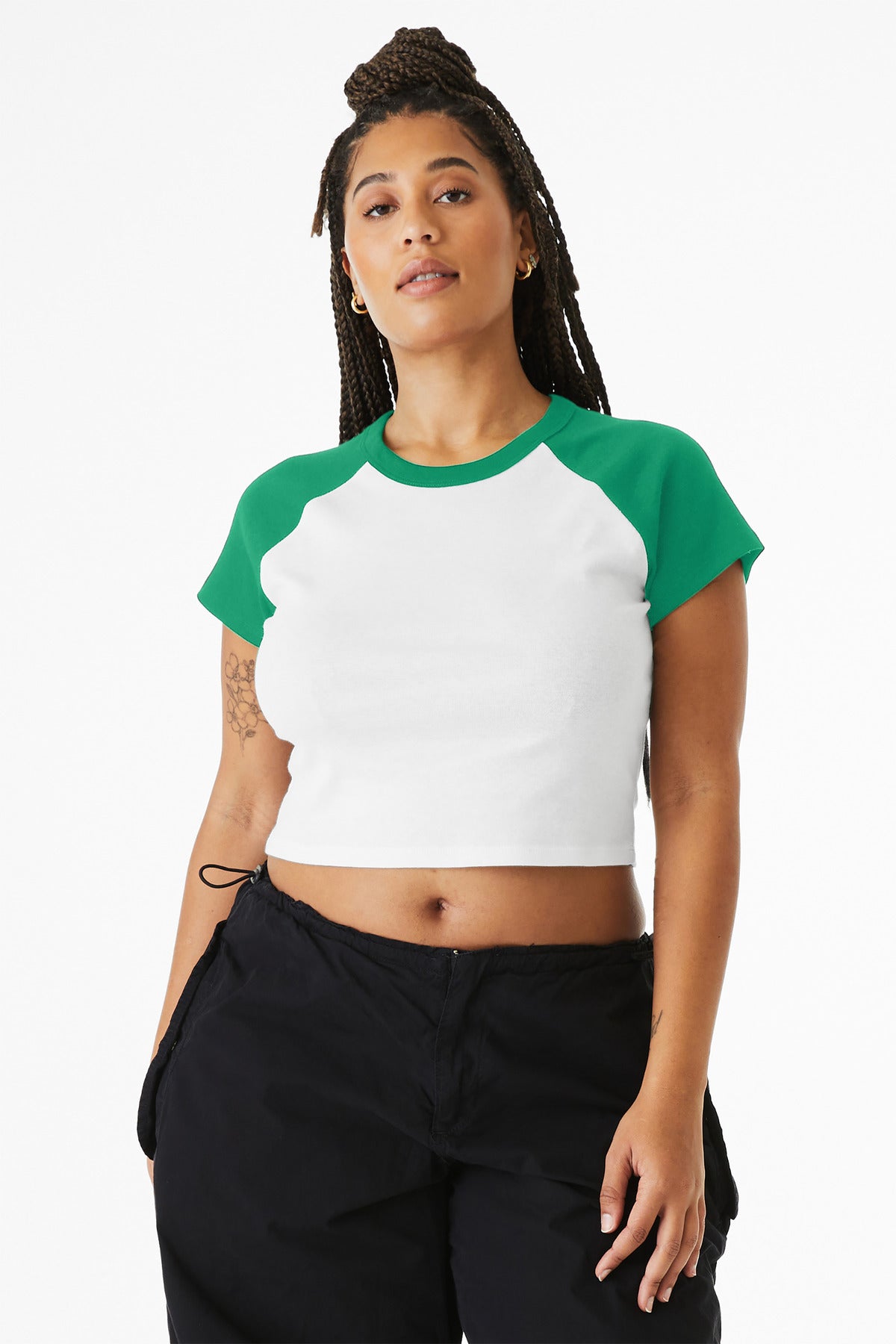 BELLA+CANVASÂ® Women's Micro Rib Raglan Baby Tee BC1201