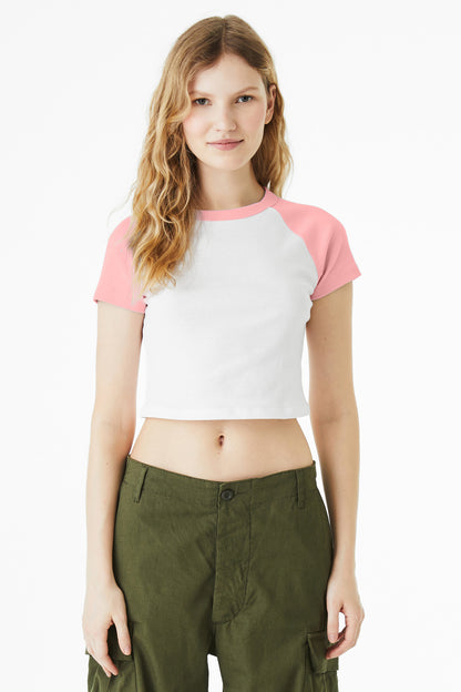 BELLA+CANVASÂ® Women's Micro Rib Raglan Baby Tee BC1201