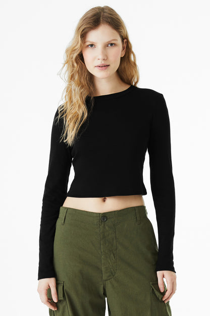 BELLA+CANVASÂ® Women's Micro Rib Long Sleeve Baby Tee BC1501