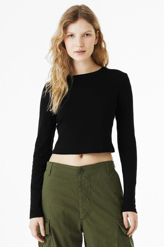 BELLA+CANVASÂ® Women's Micro Rib Long Sleeve Baby Tee BC1501