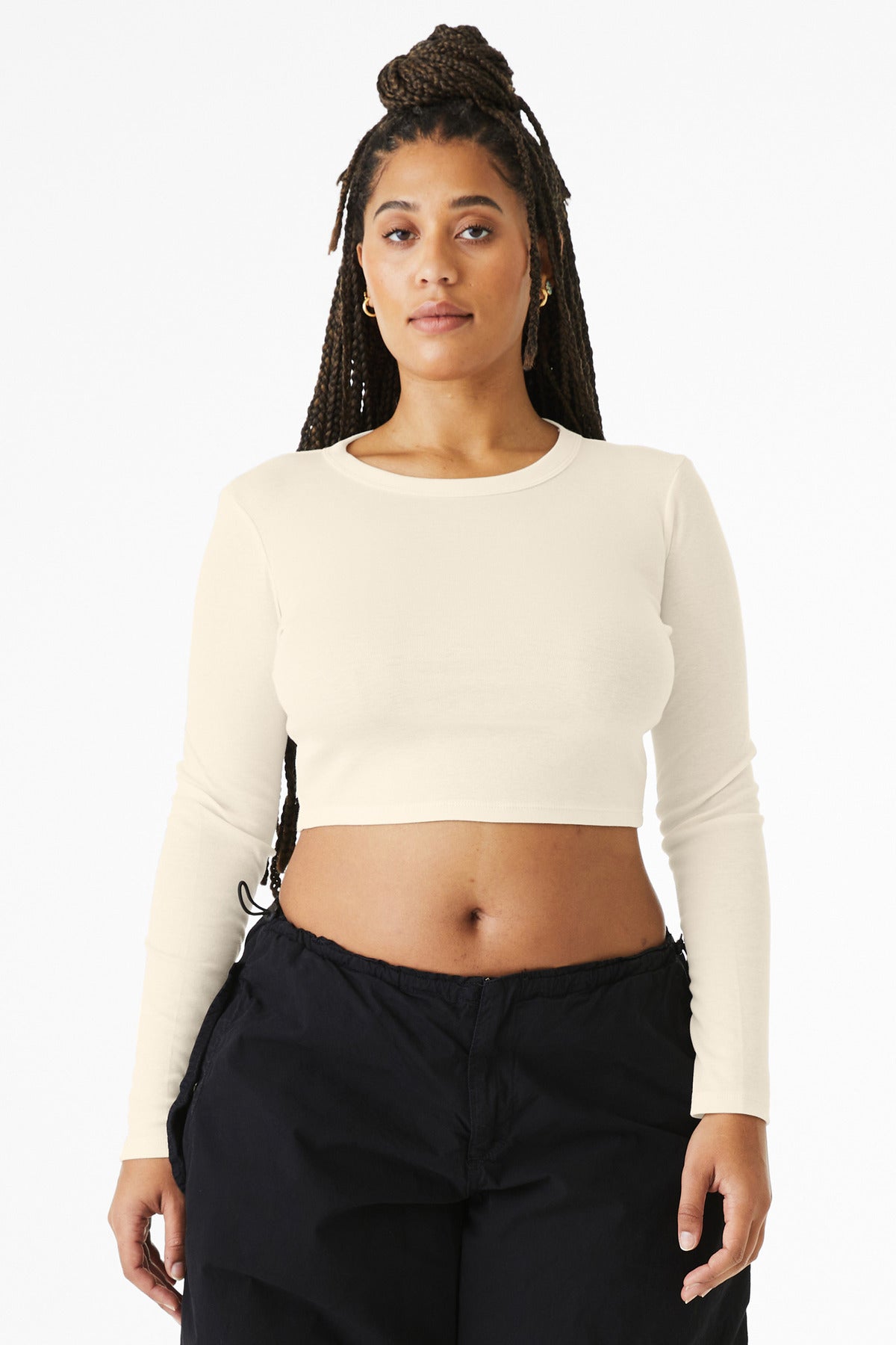 BELLA+CANVASÂ® Women's Micro Rib Long Sleeve Baby Tee BC1501