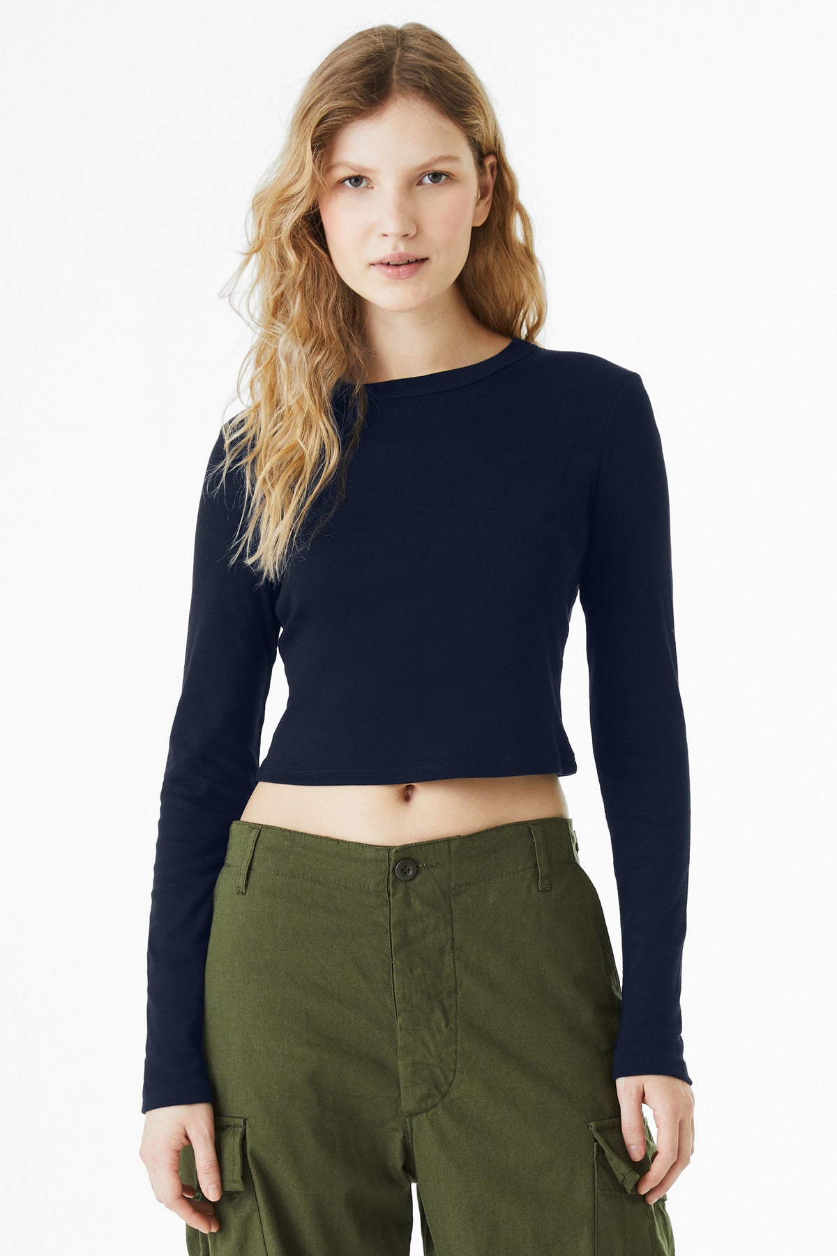 BELLA+CANVASÂ® Women's Micro Rib Long Sleeve Baby Tee BC1501