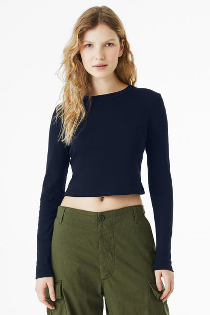 BELLA+CANVASÂ® Women's Micro Rib Long Sleeve Baby Tee BC1501