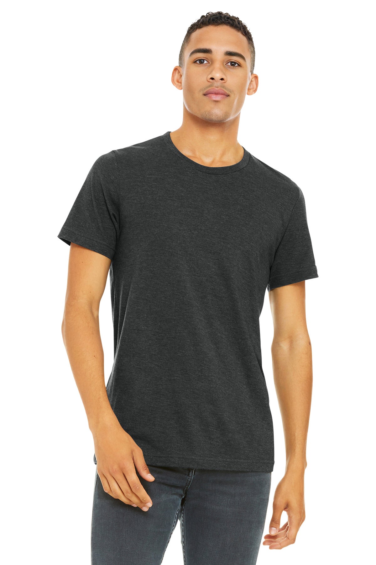 BELLA+CANVAS Â® Unisex Heather CVC Short Sleeve Tee. BC3001CVC