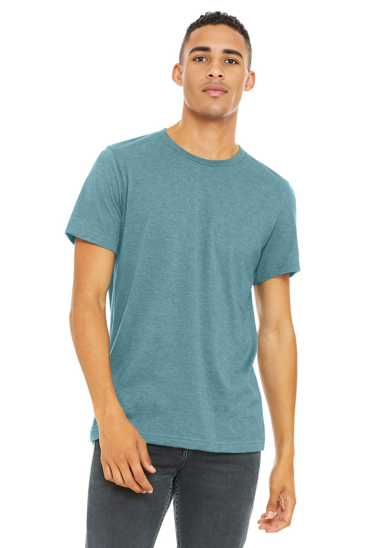 BELLA+CANVAS Â® Unisex Heather CVC Short Sleeve Tee. BC3001CVC