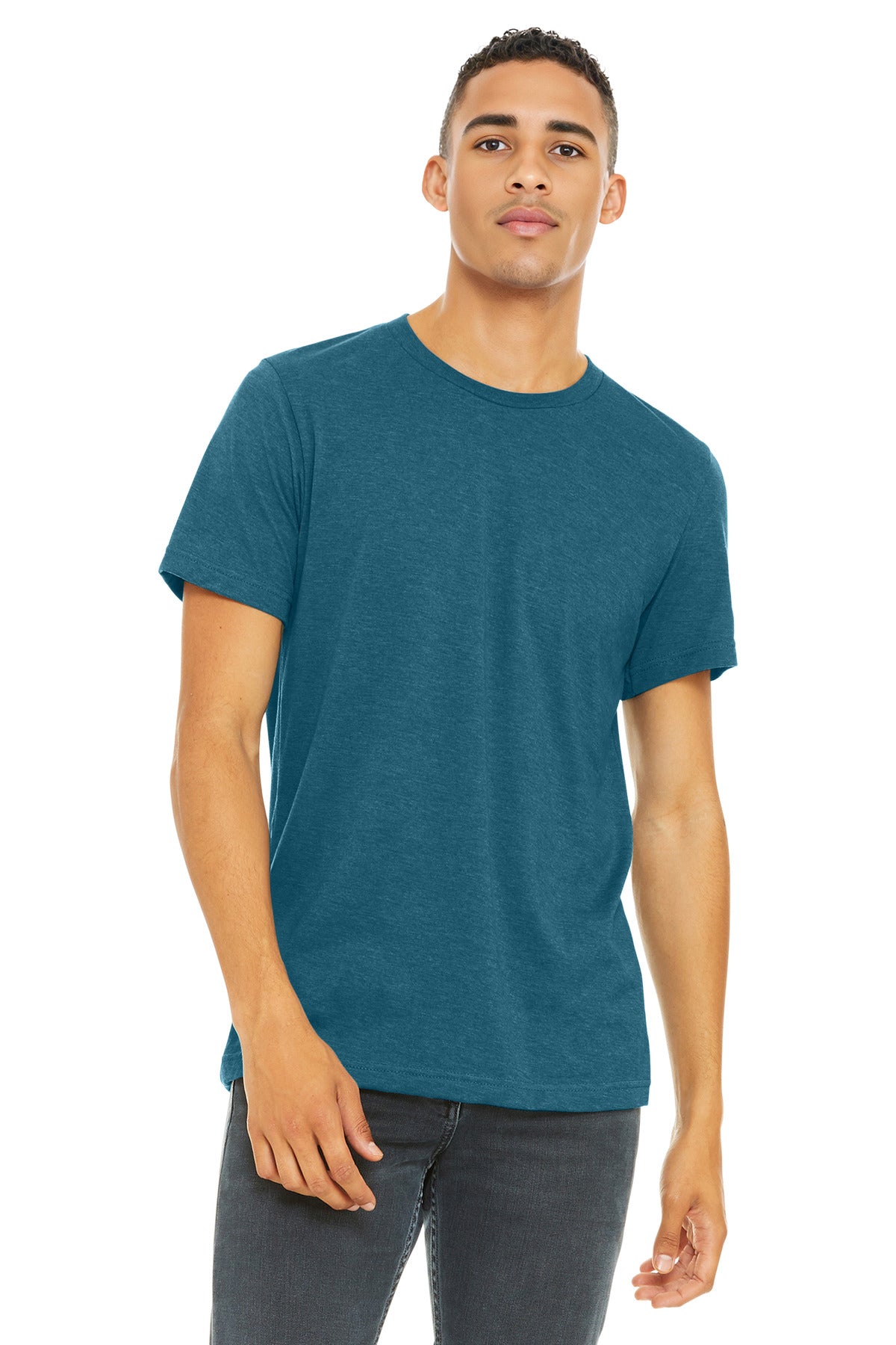 BELLA+CANVAS Â® Unisex Heather CVC Short Sleeve Tee. BC3001CVC