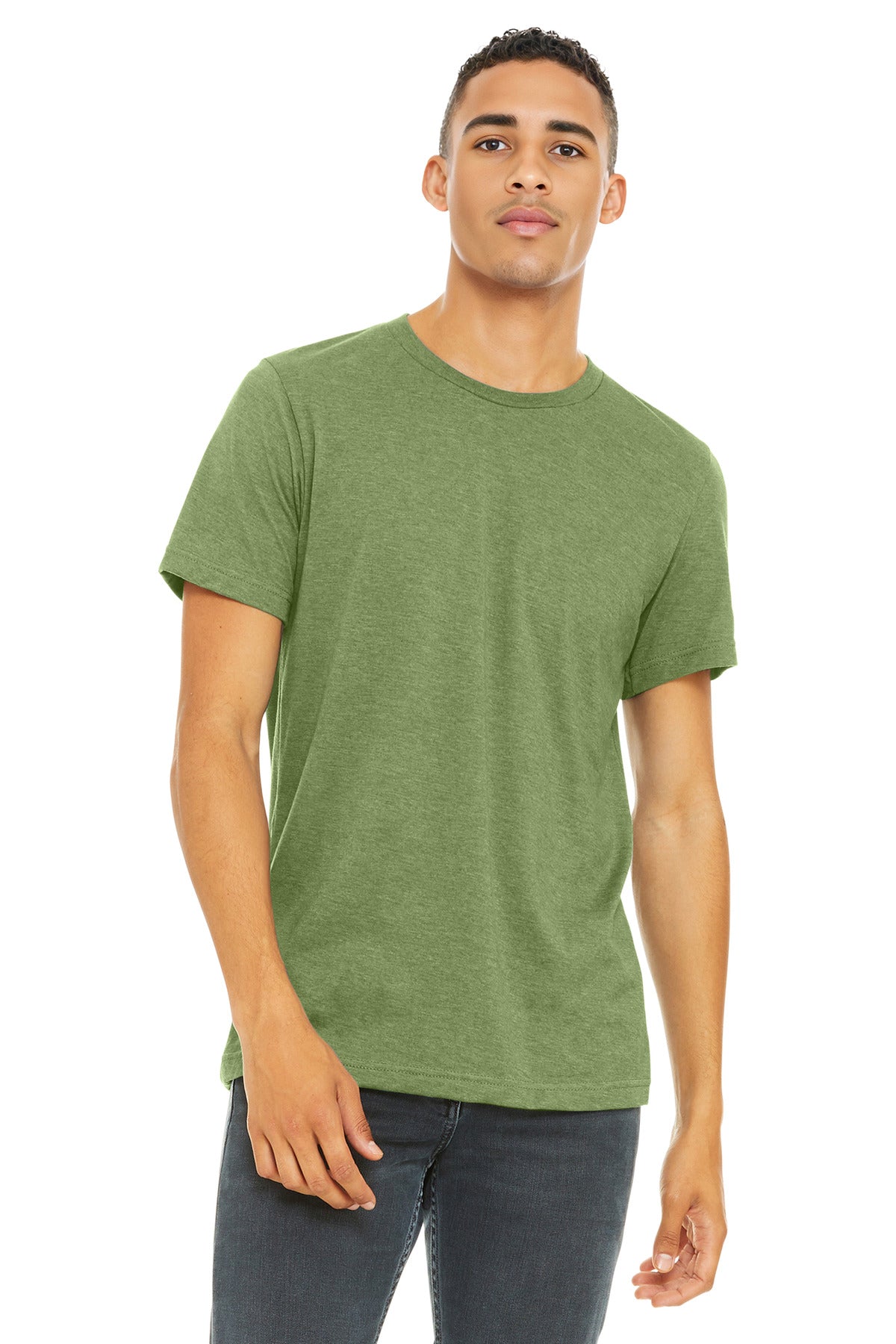 BELLA+CANVAS Â® Unisex Heather CVC Short Sleeve Tee. BC3001CVC
