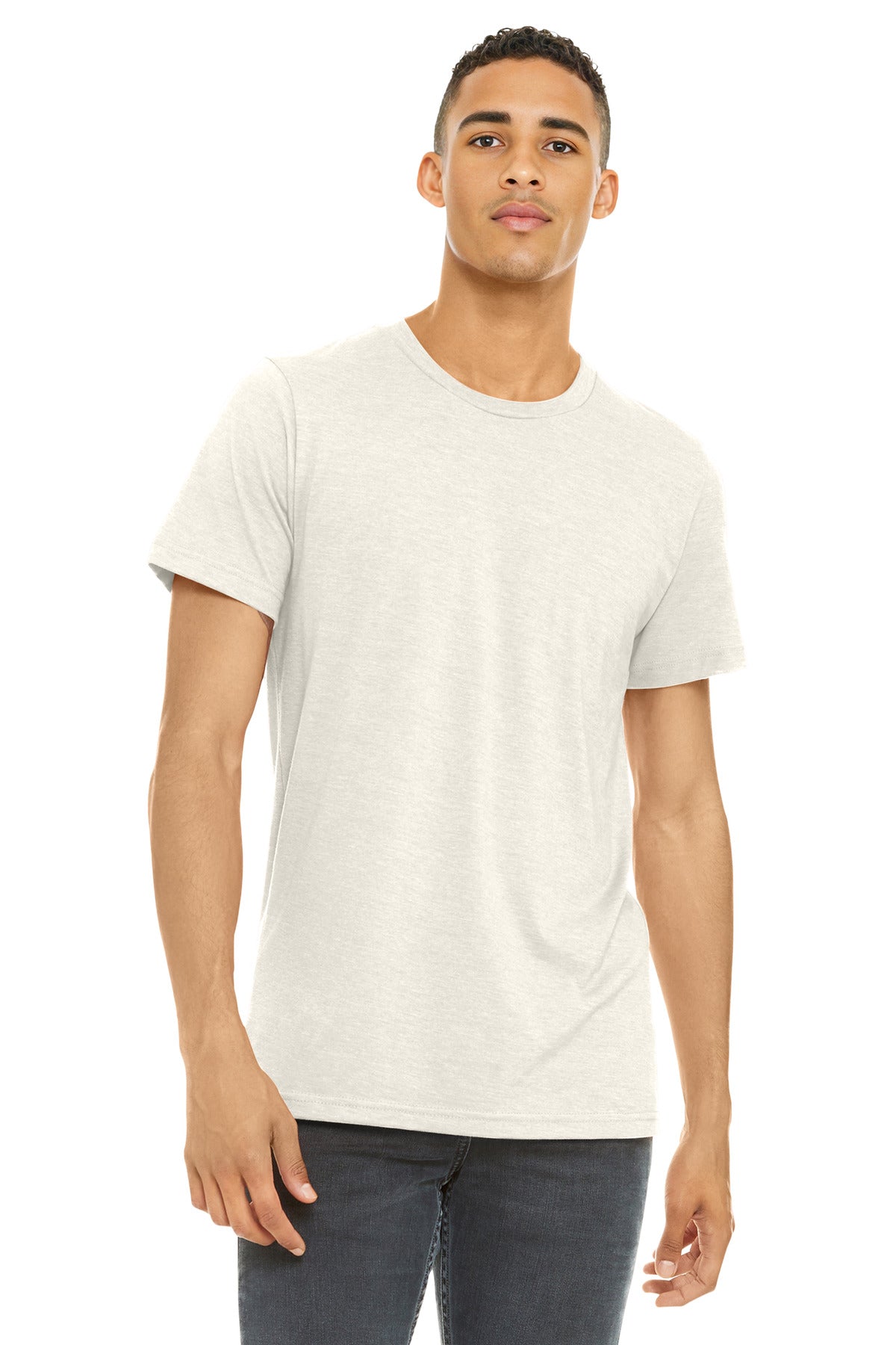BELLA+CANVAS Â® Unisex Heather CVC Short Sleeve Tee. BC3001CVC