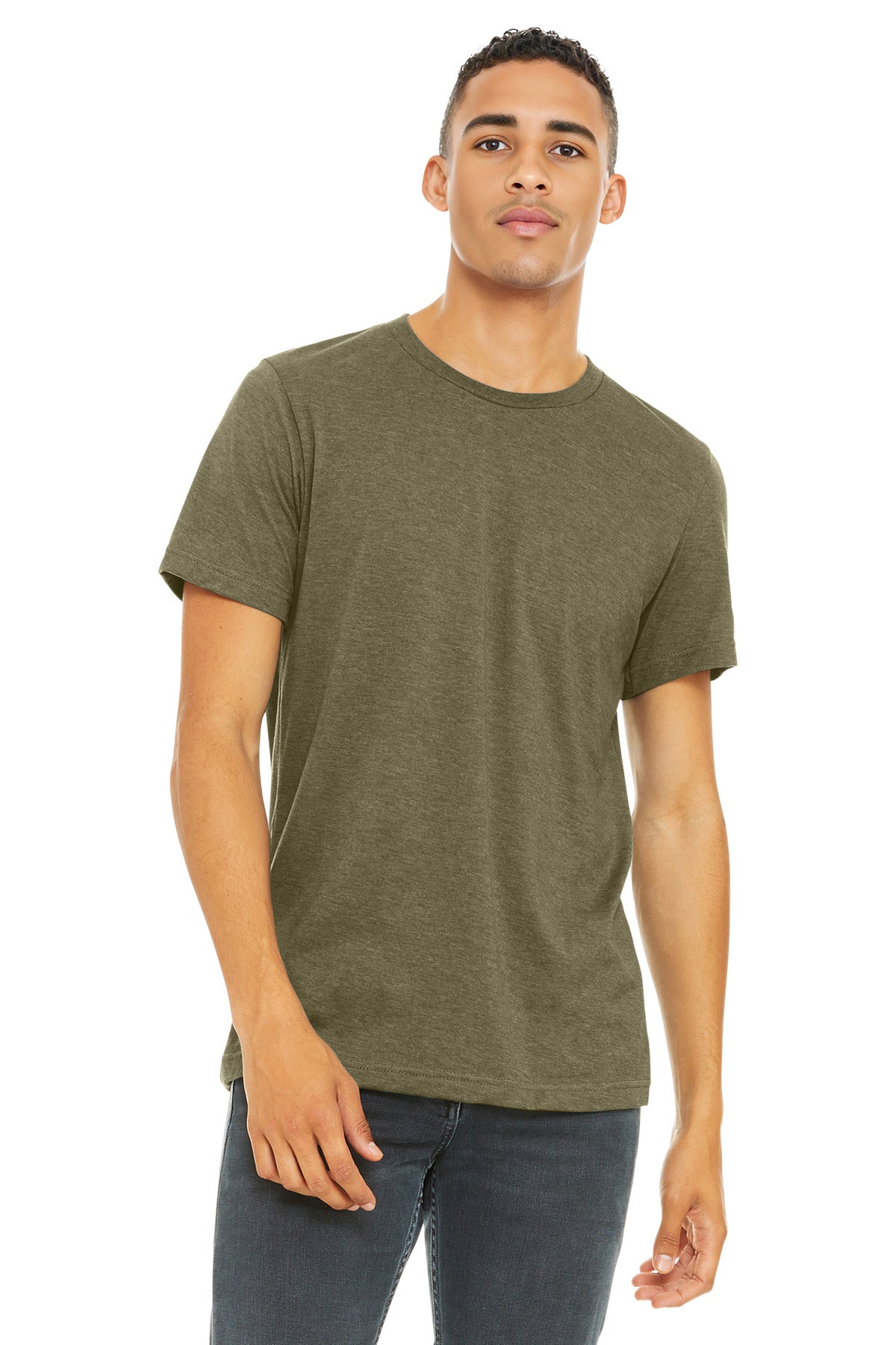 BELLA+CANVAS Â® Unisex Heather CVC Short Sleeve Tee. BC3001CVC