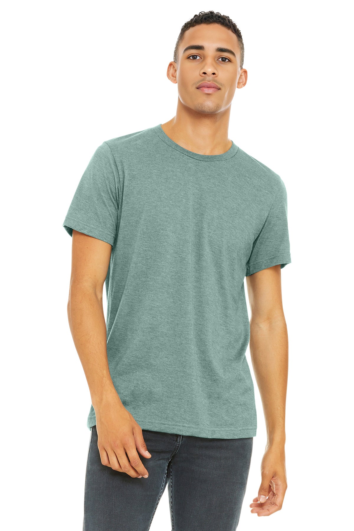 BELLA+CANVAS Â® Unisex Heather CVC Short Sleeve Tee. BC3001CVC
