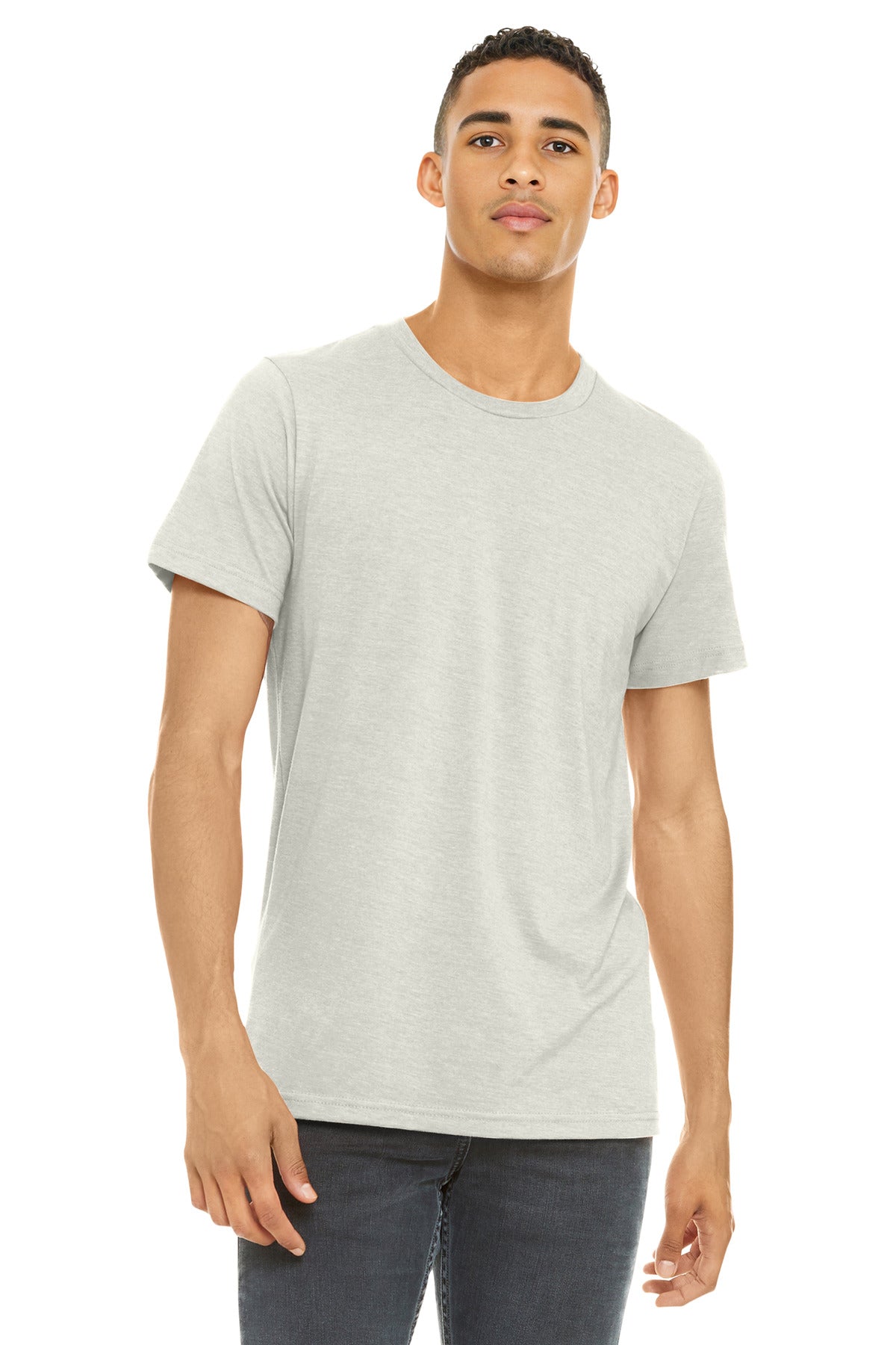 BELLA+CANVAS Â® Unisex Heather CVC Short Sleeve Tee. BC3001CVC