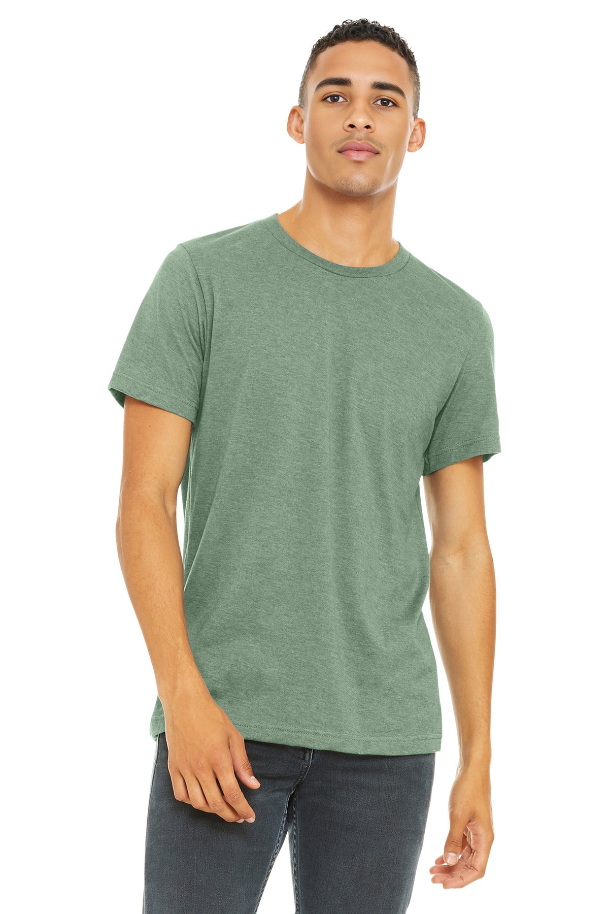BELLA+CANVAS Â® Unisex Heather CVC Short Sleeve Tee. BC3001CVC