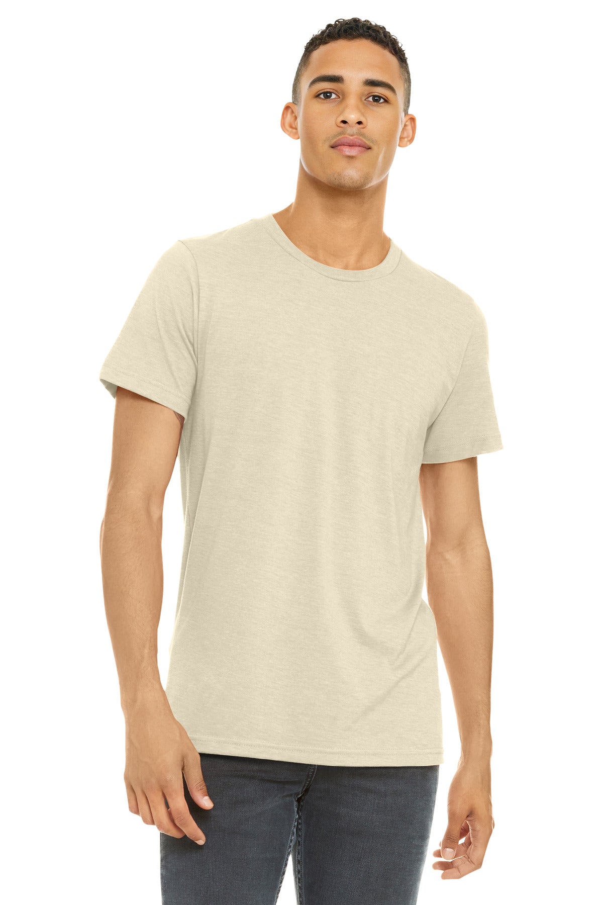 BELLA+CANVAS Â® Unisex Heather CVC Short Sleeve Tee. BC3001CVC