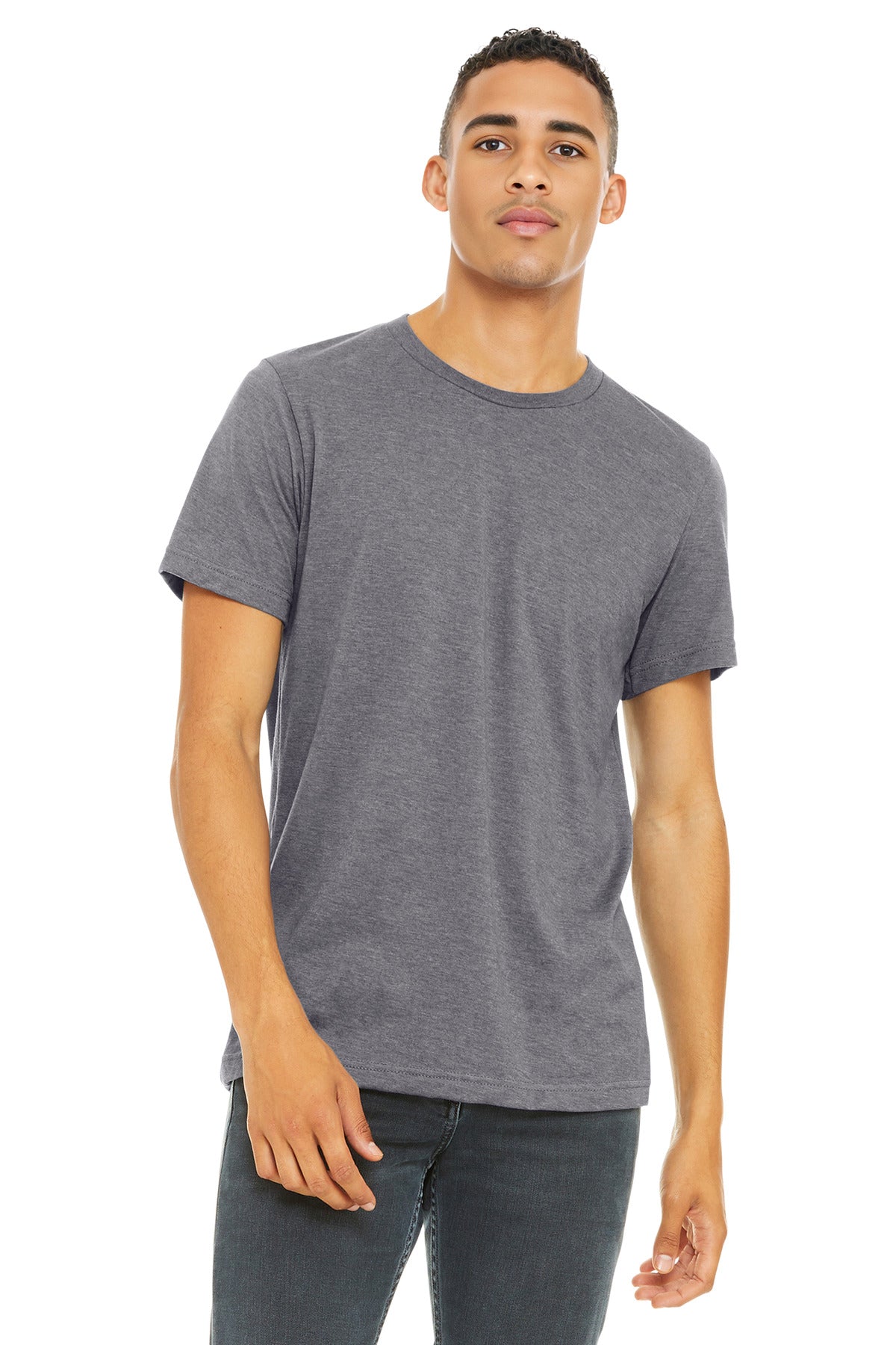 BELLA+CANVAS Â® Unisex Heather CVC Short Sleeve Tee. BC3001CVC