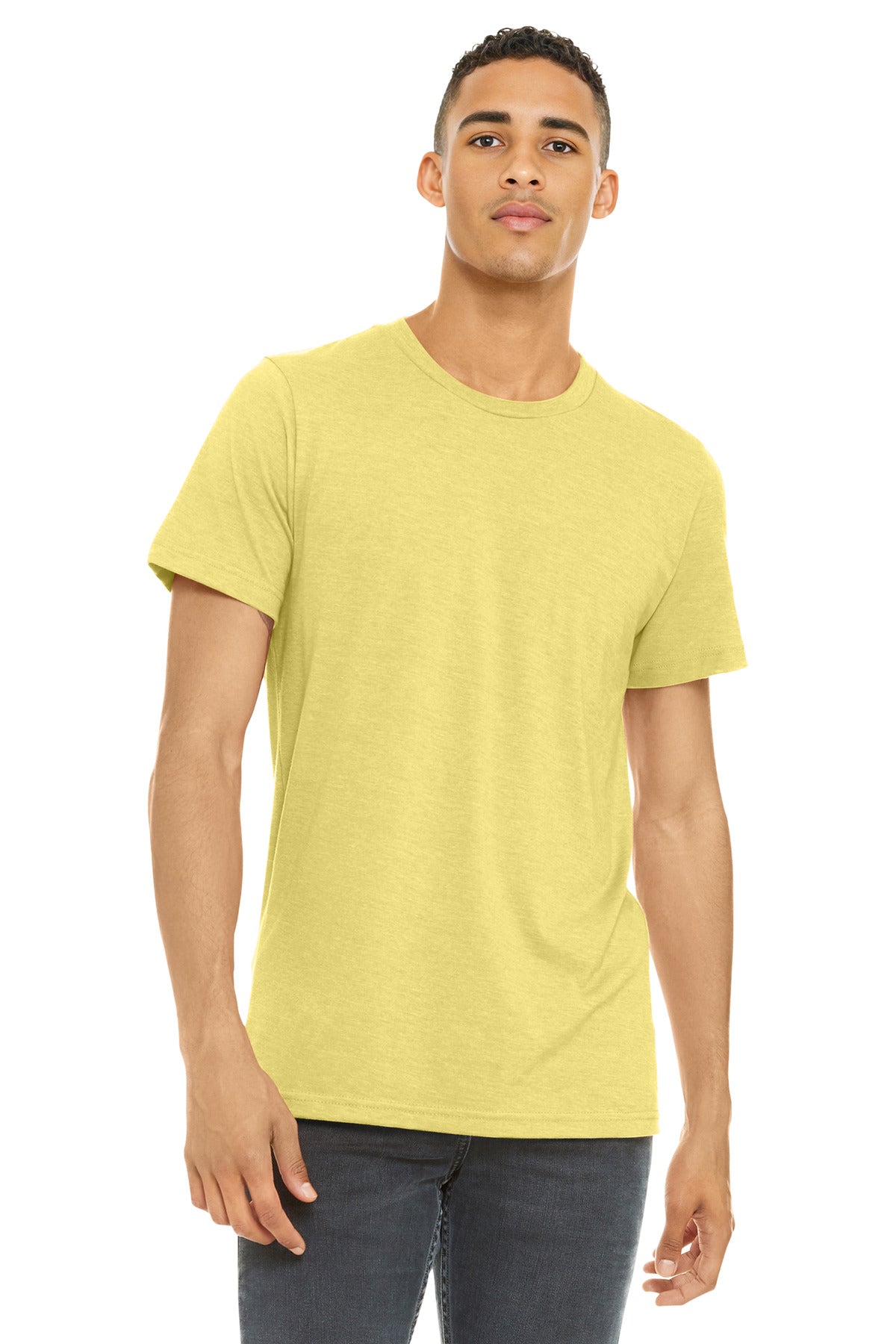 BELLA+CANVAS Â® Unisex Heather CVC Short Sleeve Tee. BC3001CVC