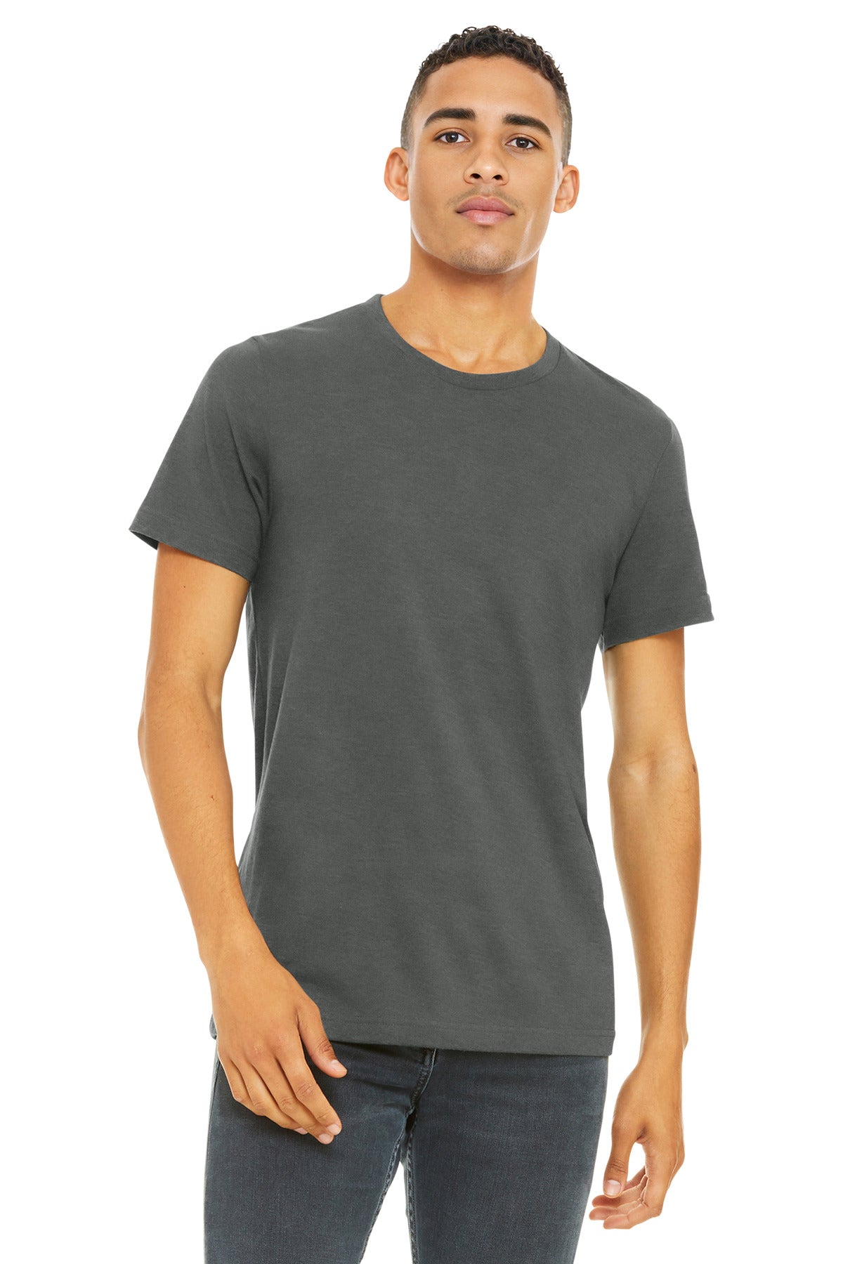 BELLA+CANVAS Â® Unisex Heather CVC Short Sleeve Tee. BC3001CVC