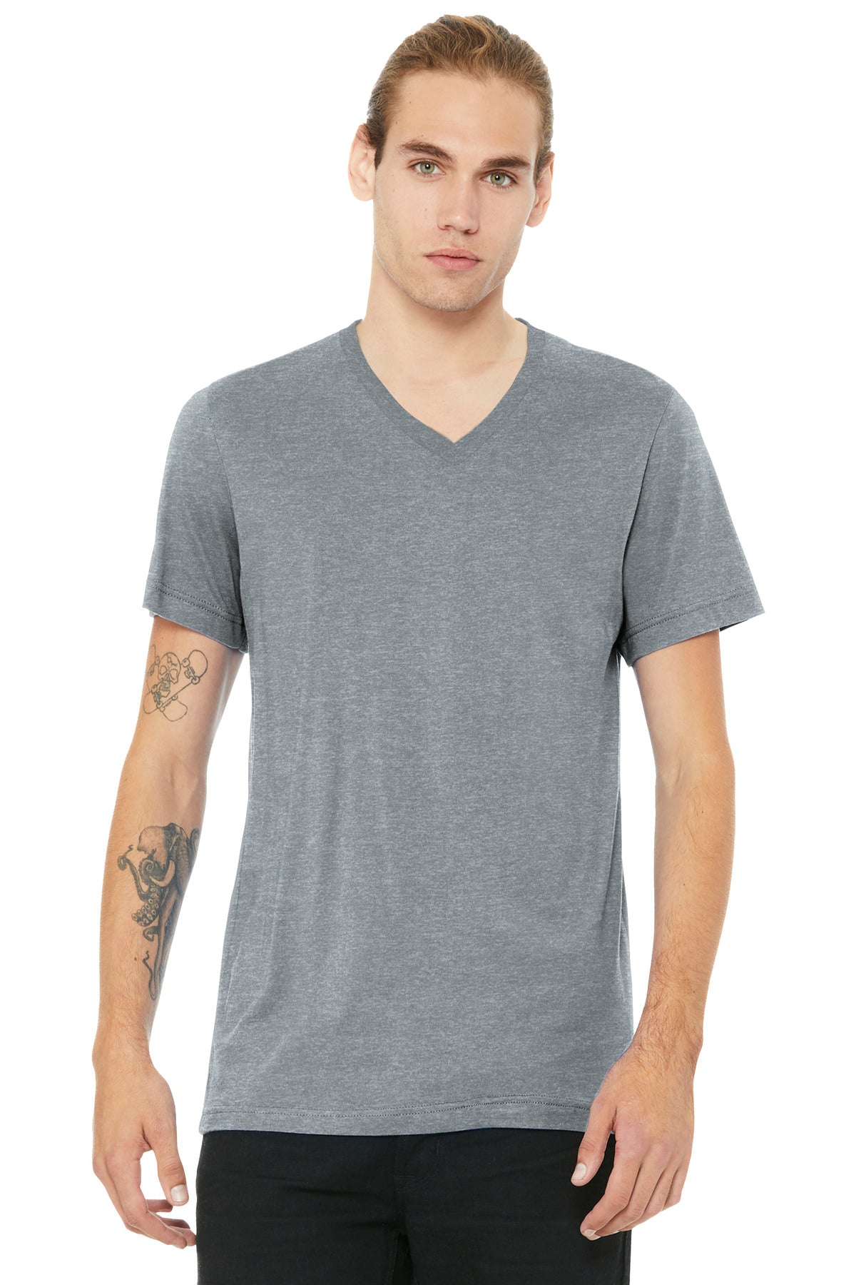 BELLA+CANVASÂ® Unisex Heather CVC V-Neck Tee BC3005CVC