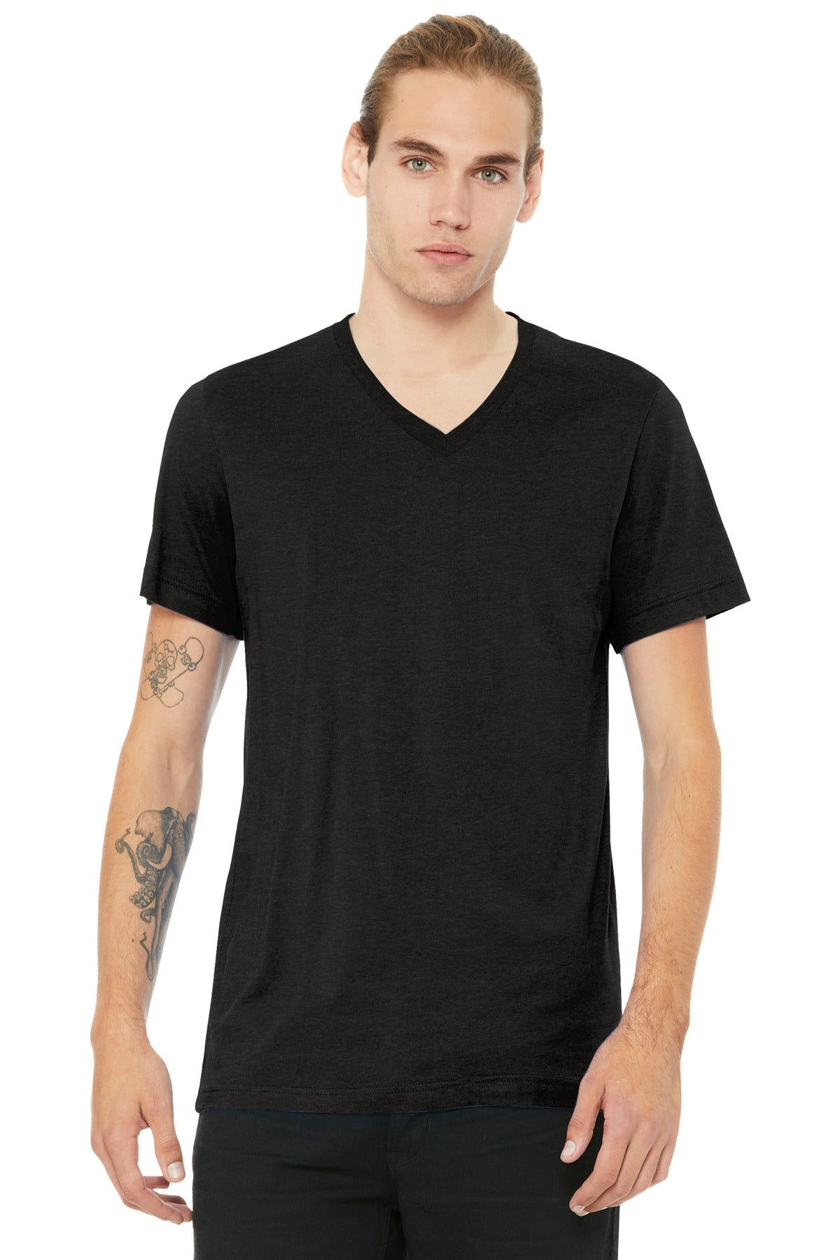 BELLA+CANVASÂ® Unisex Heather CVC V-Neck Tee BC3005CVC