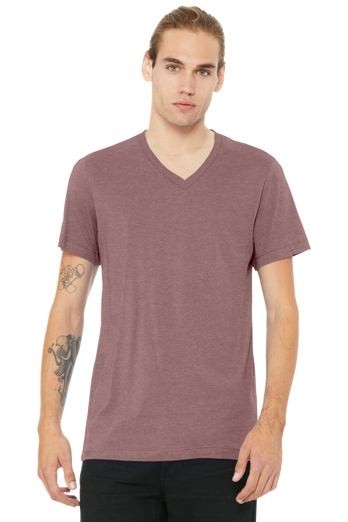 BELLA+CANVASÂ® Unisex Heather CVC V-Neck Tee BC3005CVC