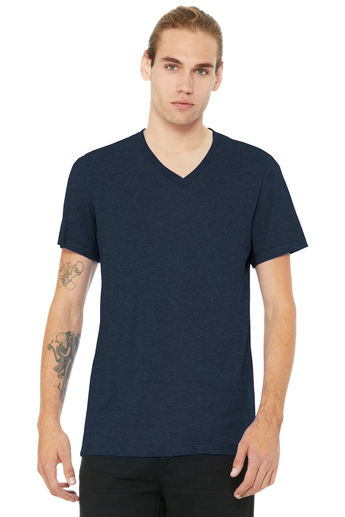 BELLA+CANVASÂ® Unisex Heather CVC V-Neck Tee BC3005CVC