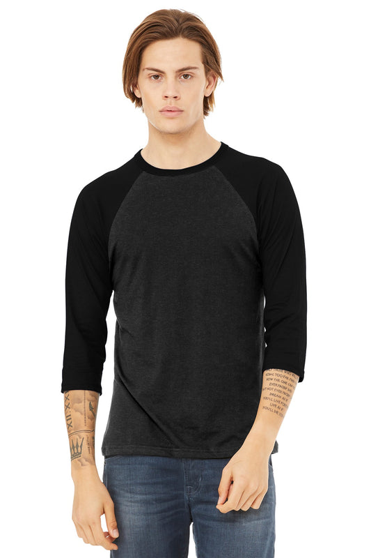 BELLA+CANVAS Â® Unisex 3/4-Sleeve Baseball Tee. BC3200