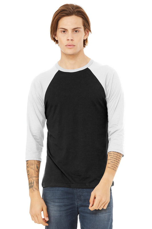 BELLA+CANVAS Â® Unisex 3/4-Sleeve Baseball Tee. BC3200