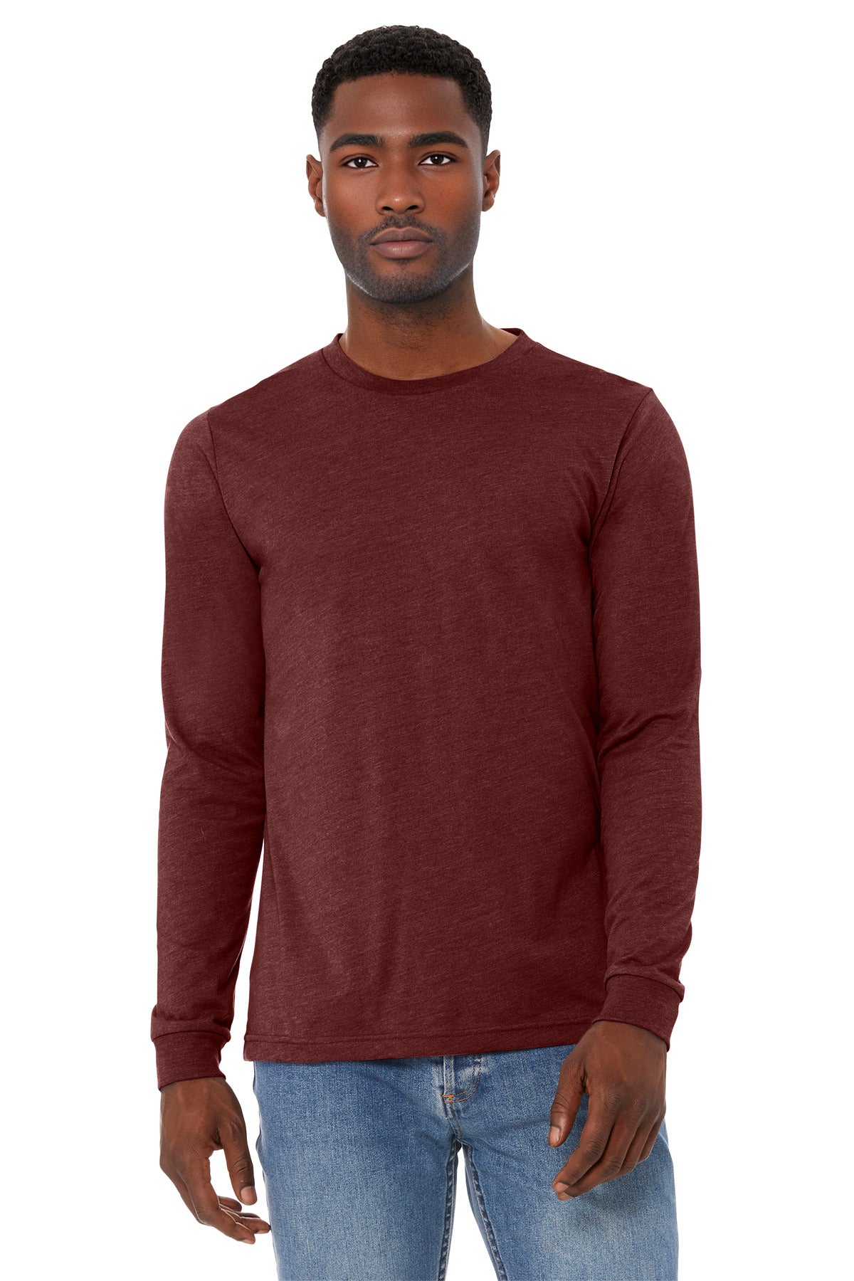 BELLA+CANVASÂ® Unisex Heather CVC Long Sleeve Tee BC3501CVC