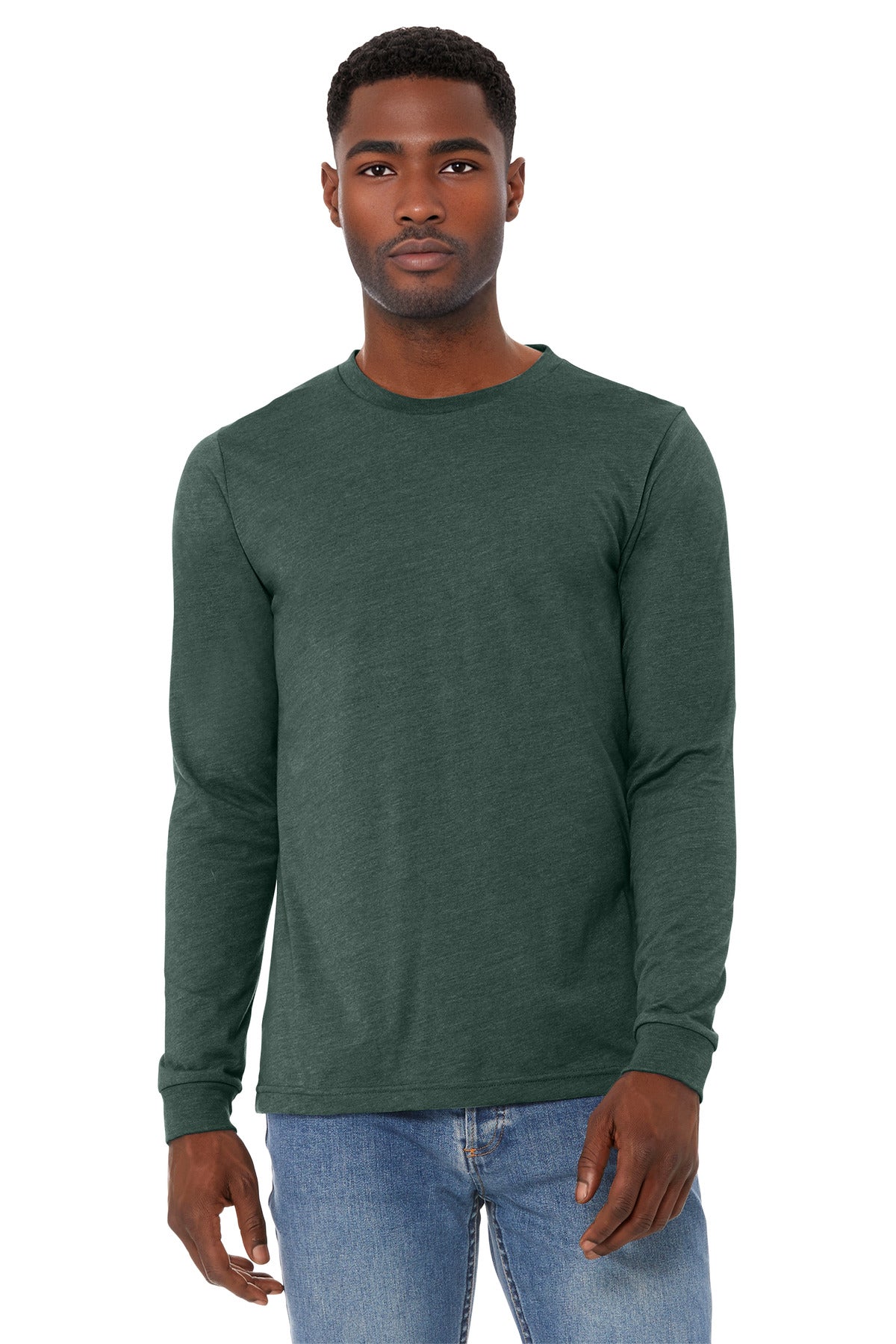 BELLA+CANVASÂ® Unisex Heather CVC Long Sleeve Tee BC3501CVC