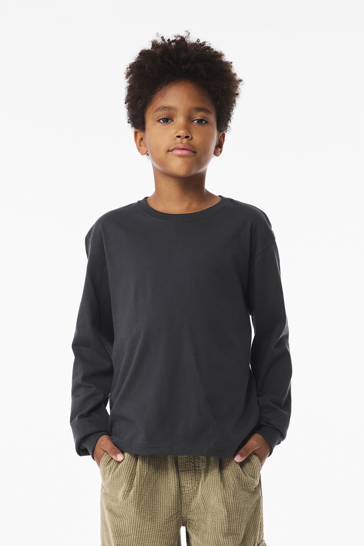 BELLA+CANVASÂ® Youth 6-Ounce Heavyweight Long Sleeve Tee BC3511Y