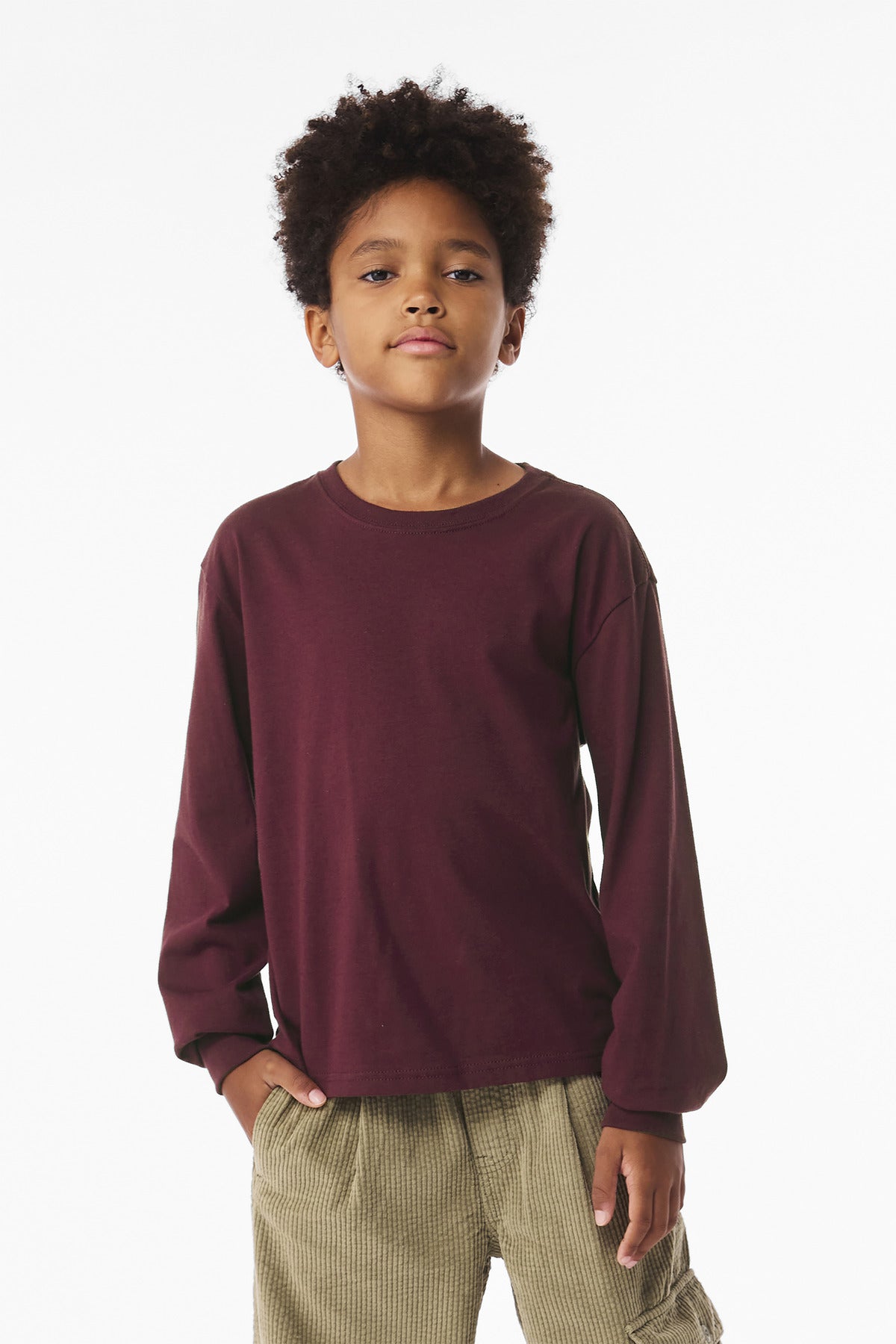 BELLA+CANVASÂ® Youth 6-Ounce Heavyweight Long Sleeve Tee BC3511Y