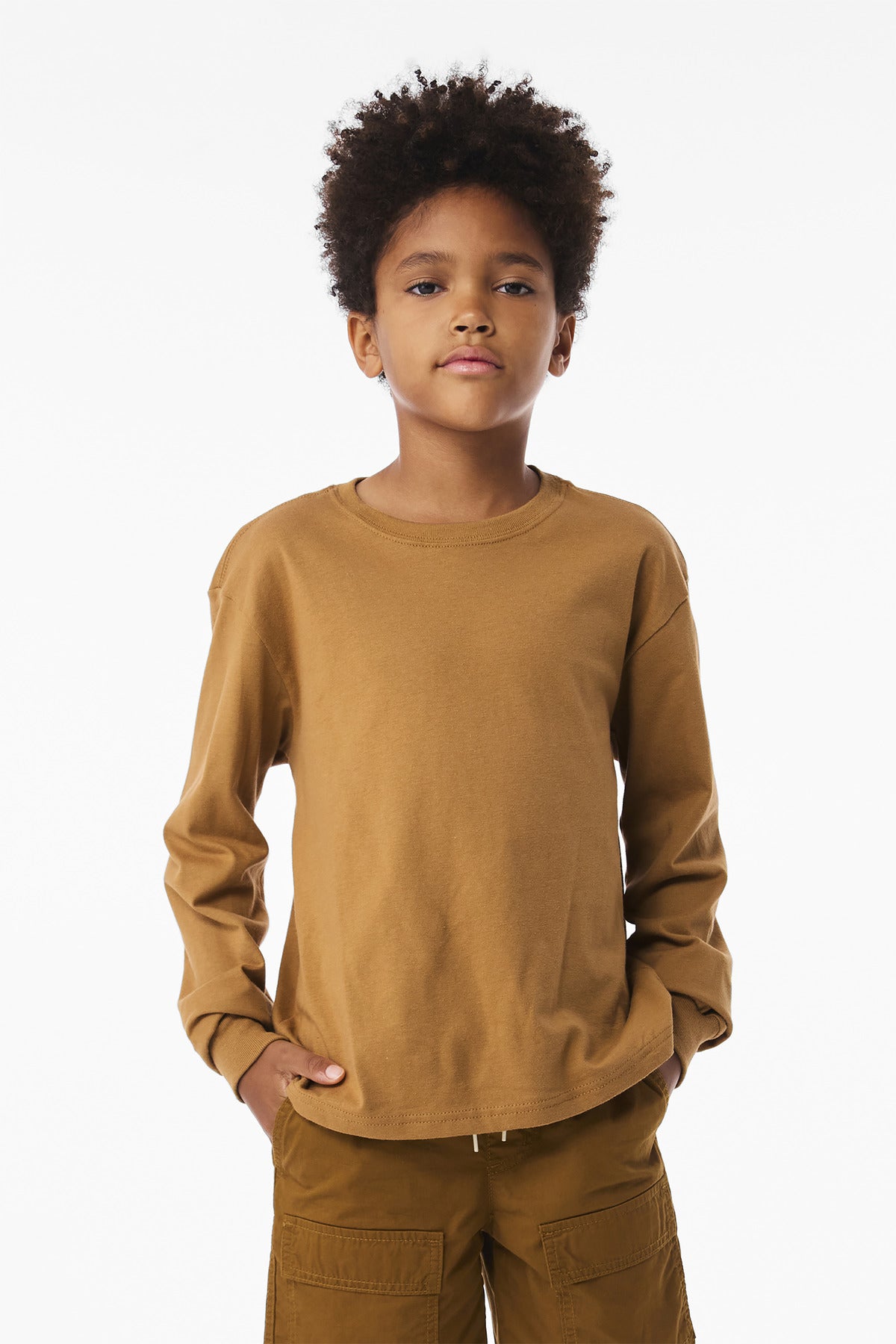 BELLA+CANVASÂ® Youth 6-Ounce Heavyweight Long Sleeve Tee BC3511Y