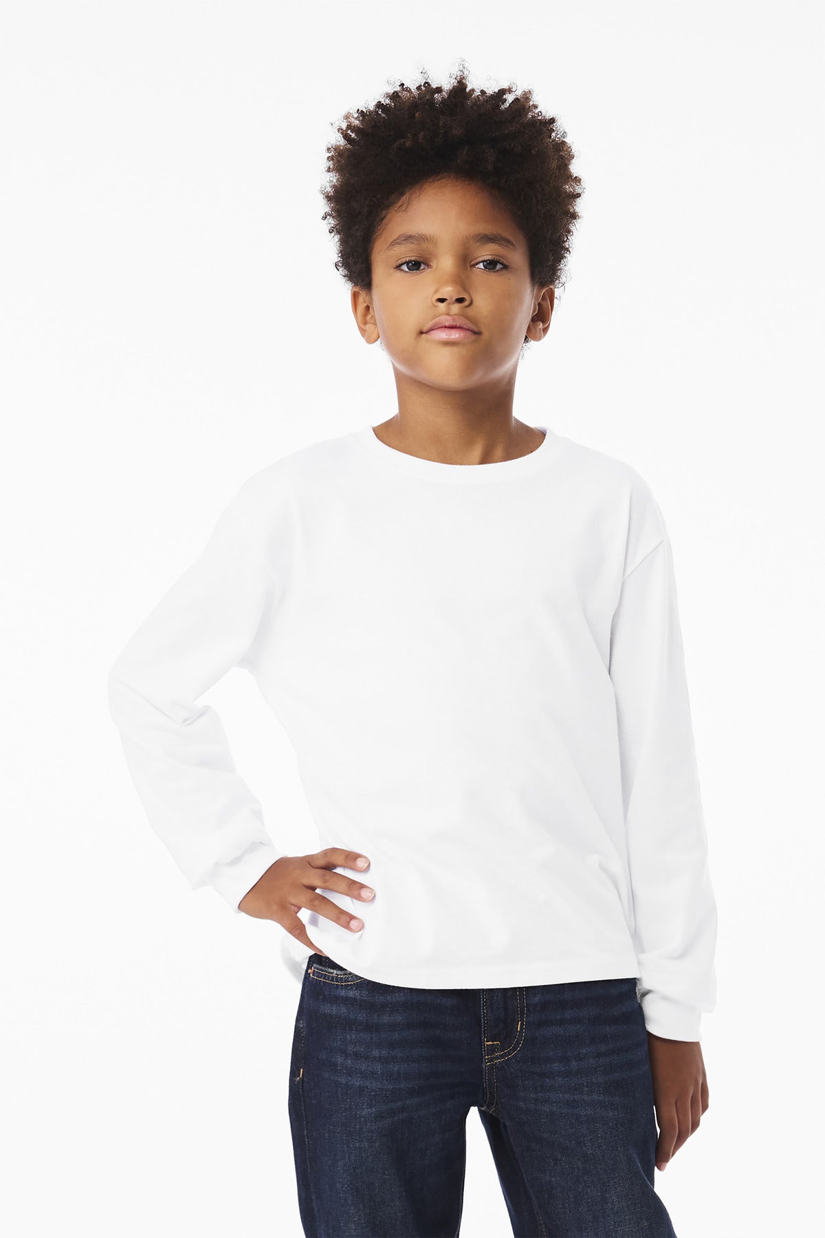 BELLA+CANVASÂ® Youth 6-Ounce Heavyweight Long Sleeve Tee BC3511Y