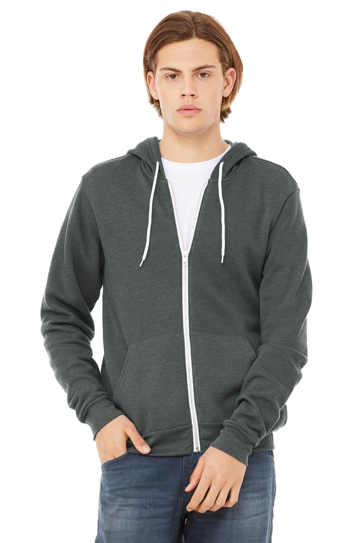 BELLA+CANVAS Â® Unisex Sponge Fleece Full-Zip Hoodie. BC3739