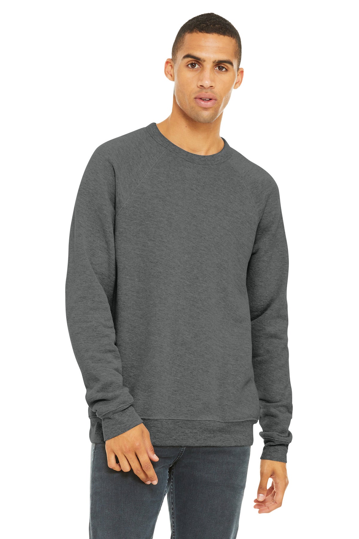 BELLA+CANVAS Â® Unisex Sponge Fleece Raglan Sweatshirt. BC3901