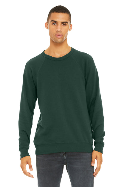 BELLA+CANVAS Â® Unisex Sponge Fleece Raglan Sweatshirt. BC3901
