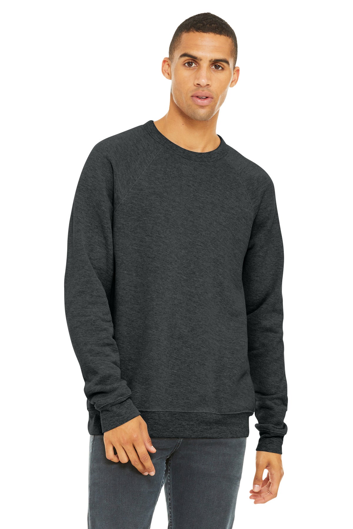 BELLA+CANVAS Â® Unisex Sponge Fleece Raglan Sweatshirt. BC3901