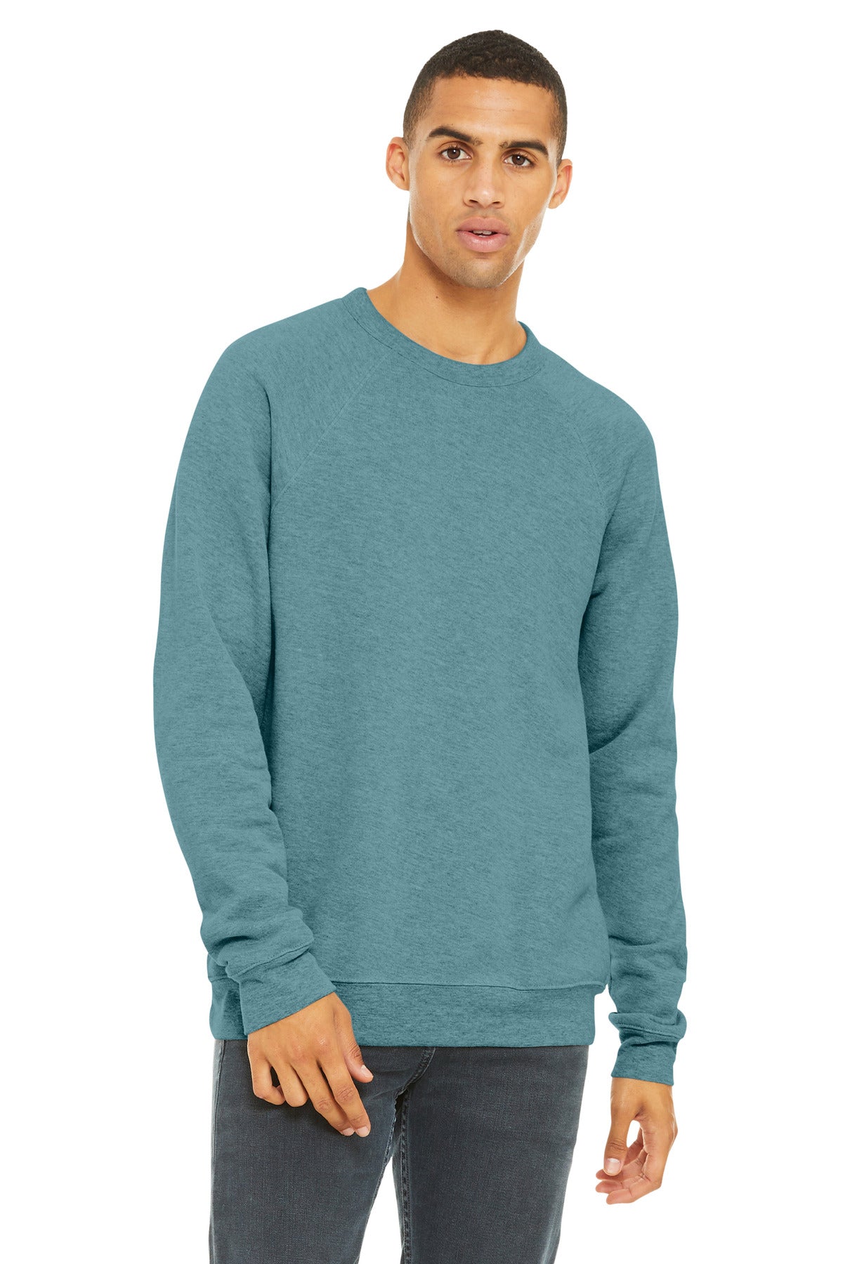 BELLA+CANVAS Â® Unisex Sponge Fleece Raglan Sweatshirt. BC3901