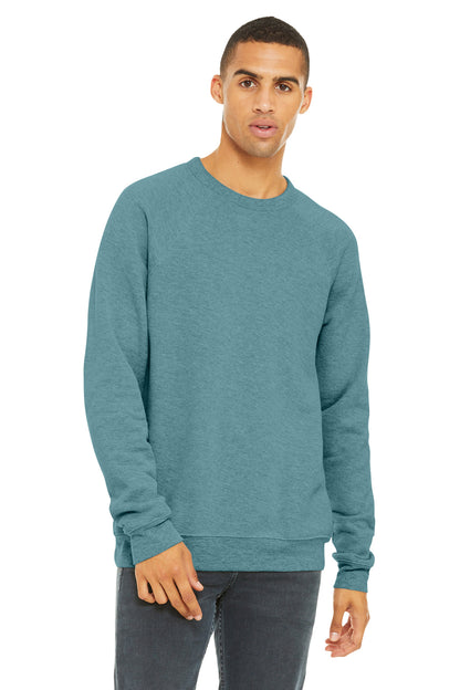 BELLA+CANVAS Â® Unisex Sponge Fleece Raglan Sweatshirt. BC3901