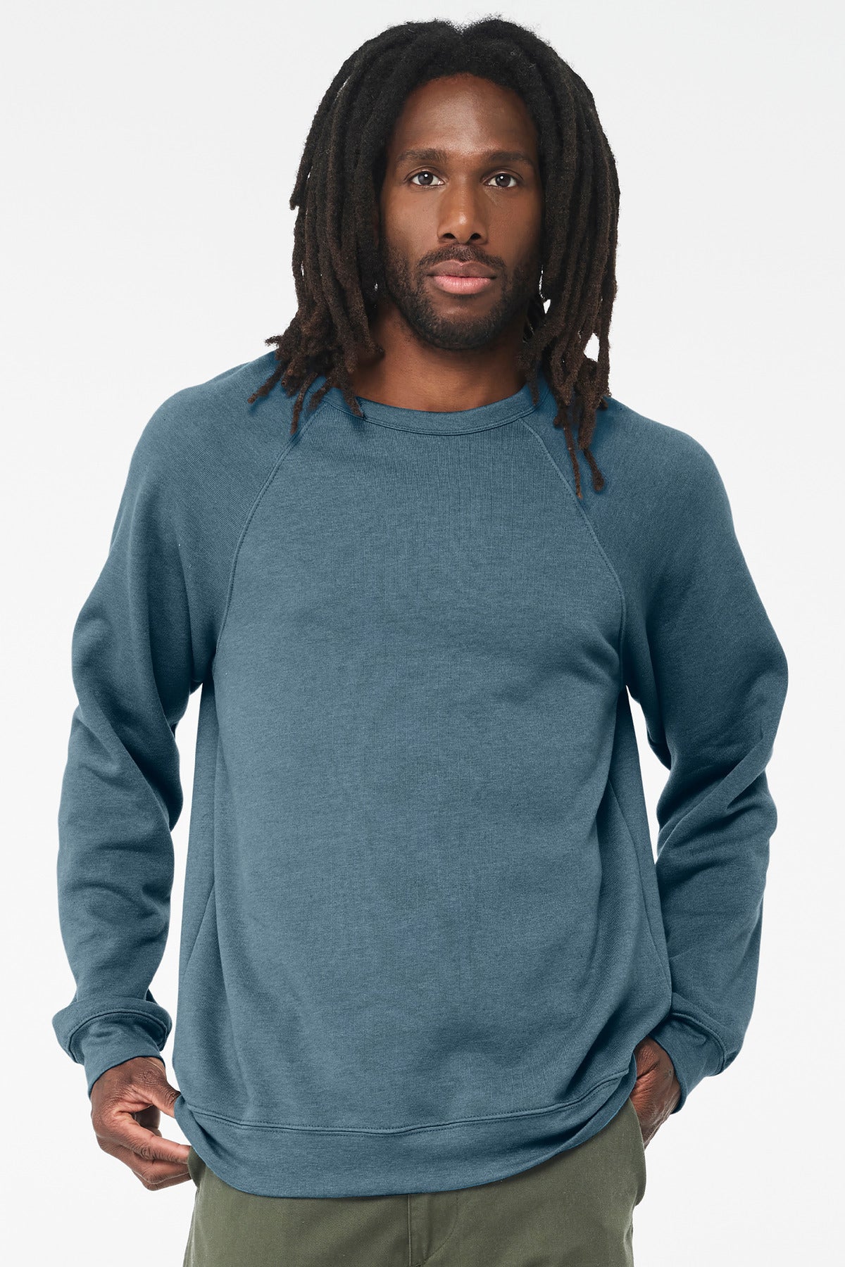 BELLA+CANVAS Â® Unisex Sponge Fleece Raglan Sweatshirt. BC3901