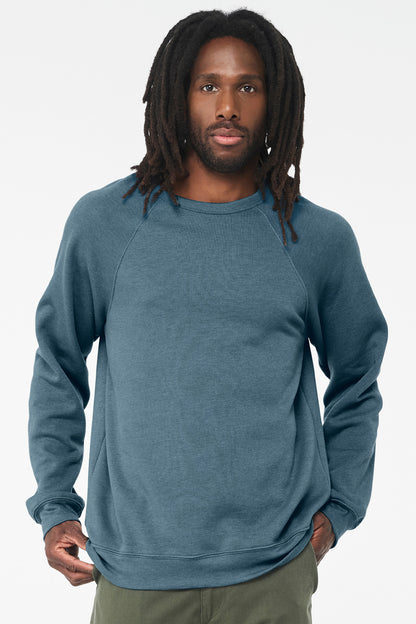 BELLA+CANVAS Â® Unisex Sponge Fleece Raglan Sweatshirt. BC3901