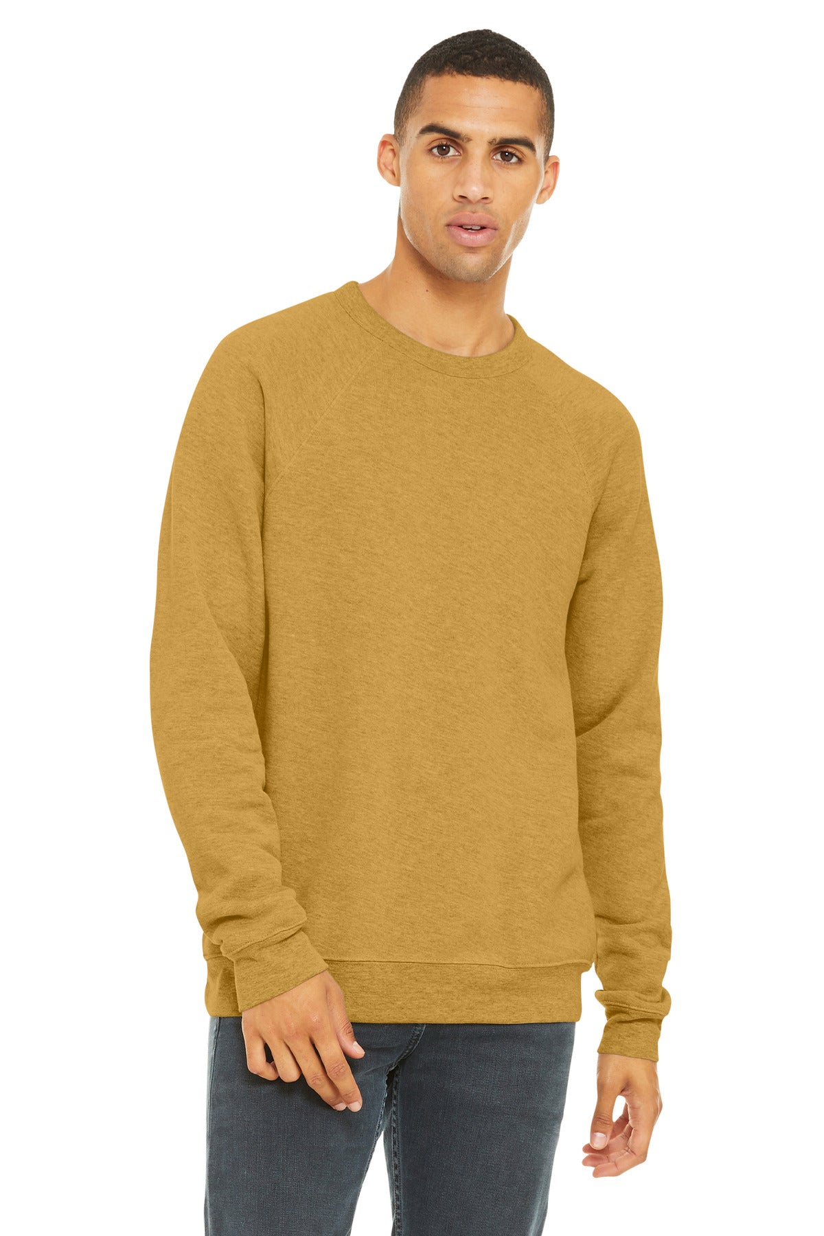 BELLA+CANVAS Â® Unisex Sponge Fleece Raglan Sweatshirt. BC3901